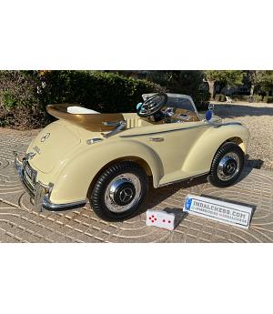 COCHE INFANTIL MERCEDES 300S 12v, RC, BEIGE, CONTROL REMOTO PARENTAL